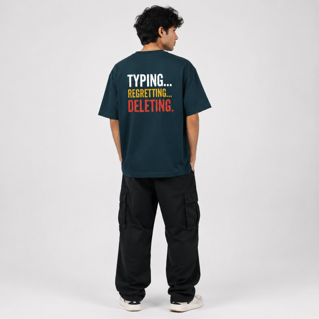 Typing... Regretting... Deleting. Unisex Graphic T-Shirt