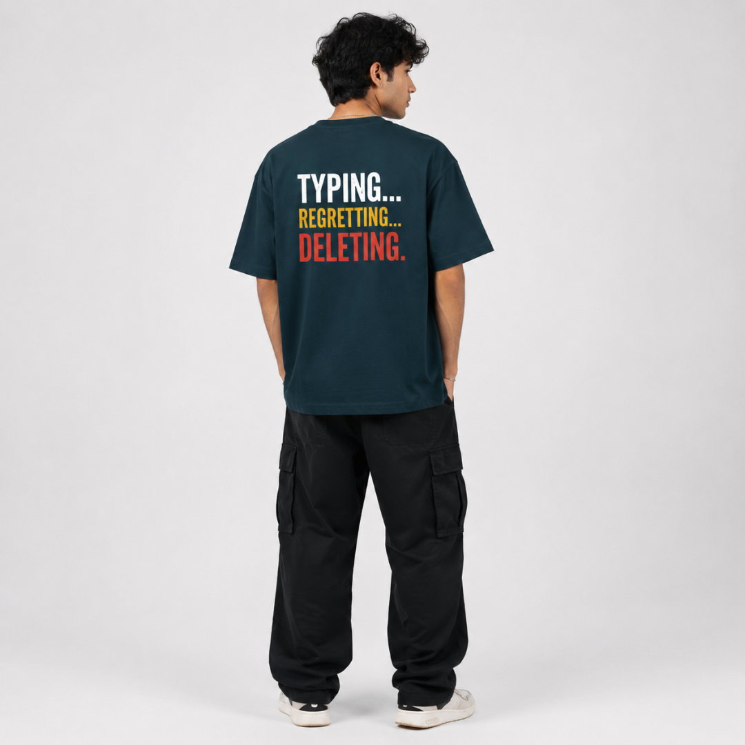 Typing... Regretting... Deleting. Unisex Graphic T-Shirt