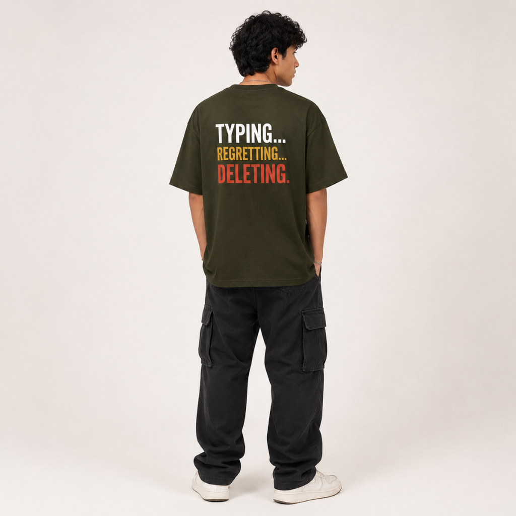 Typing... Regretting... Deleting. Unisex Graphic T-Shirt