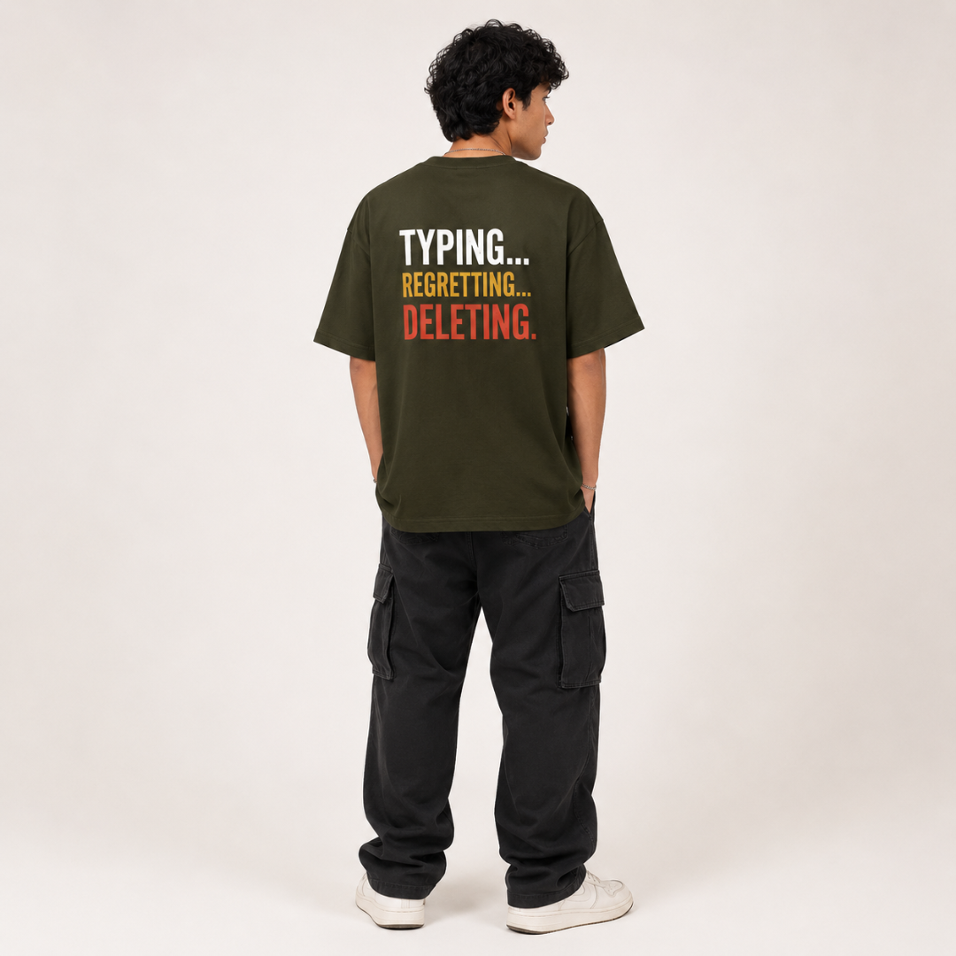 Typing... Regretting... Deleting. Unisex Graphic T-Shirt