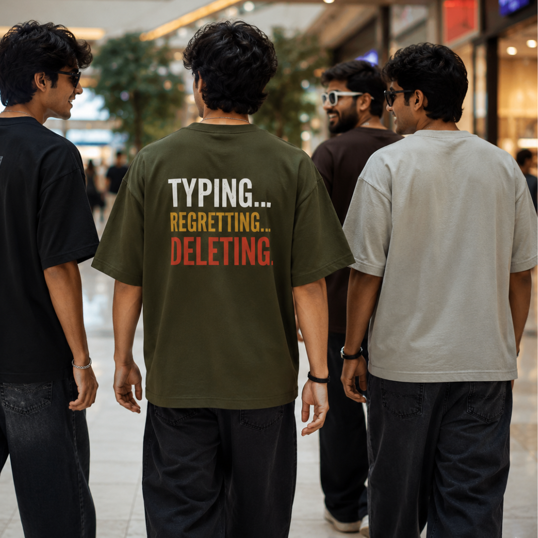 Typing... Regretting... Deleting. Unisex Graphic T-Shirt