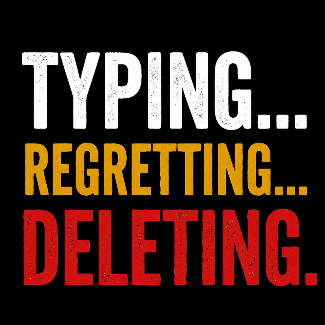 Typing... Regretting... Deleting. Unisex Graphic T-Shirt