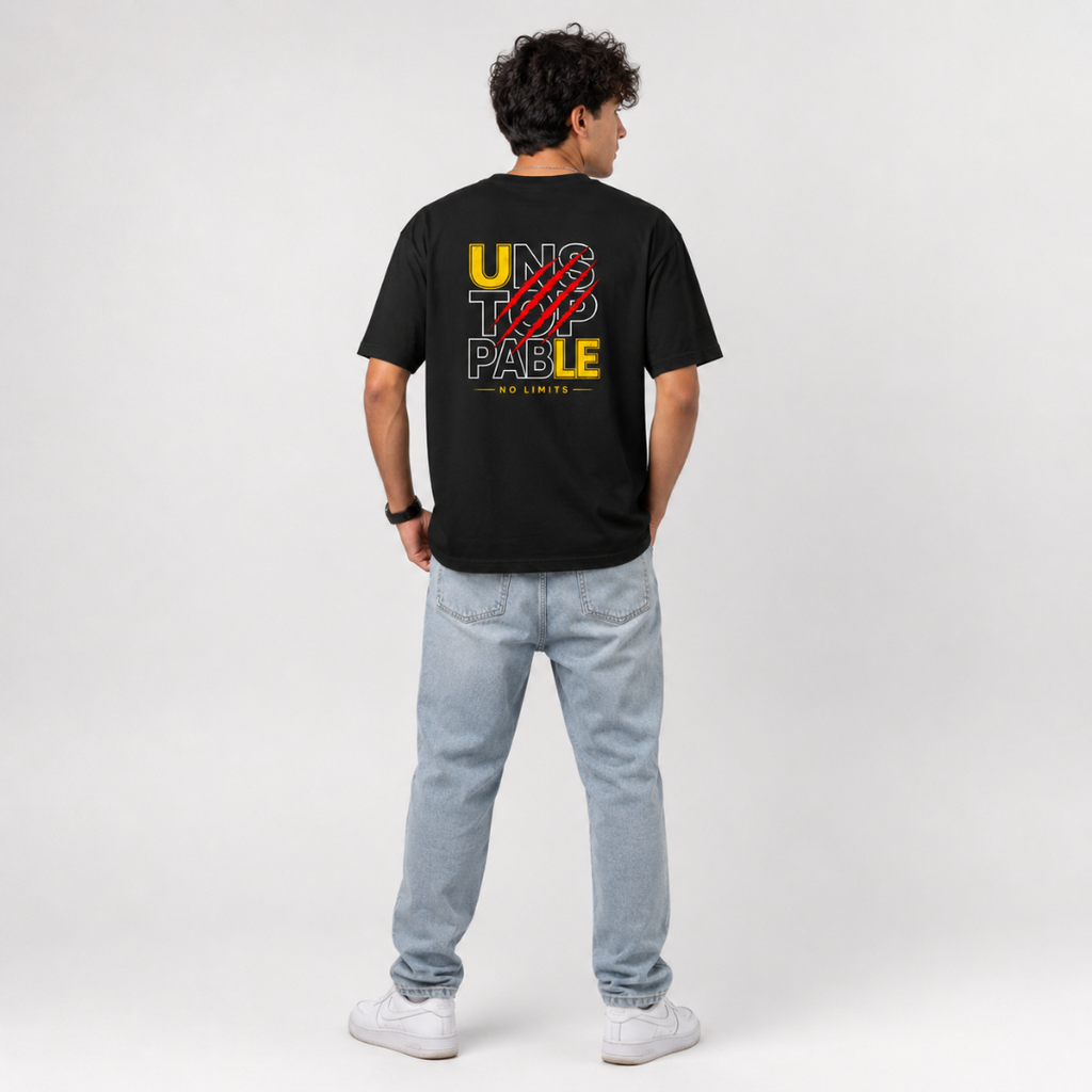 Unstoppable - No Limits Oversized Graphic T-Shirt
