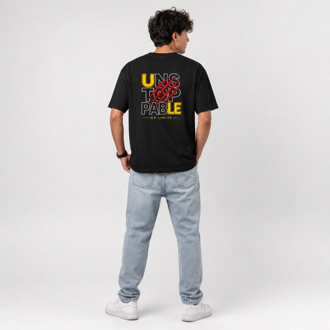 Unstoppable - No Limits Oversized Graphic T-Shirt