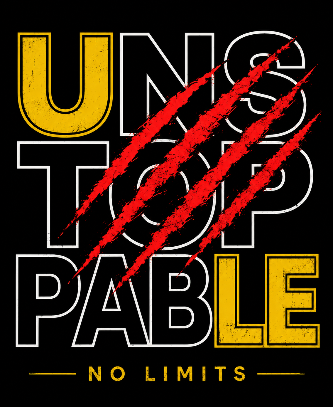 Unstoppable - No Limits Oversized Graphic T-Shirt