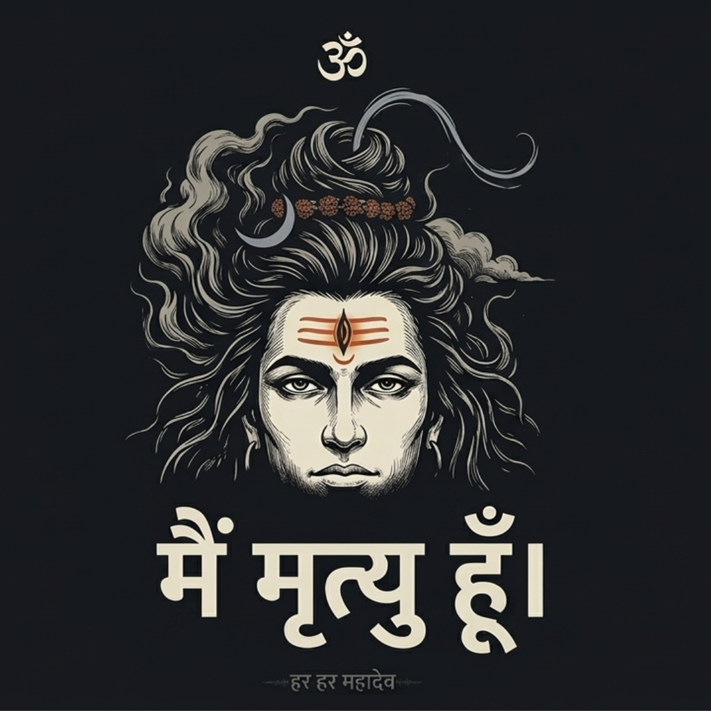 Powerful Lord Shiva graphic T-shirt