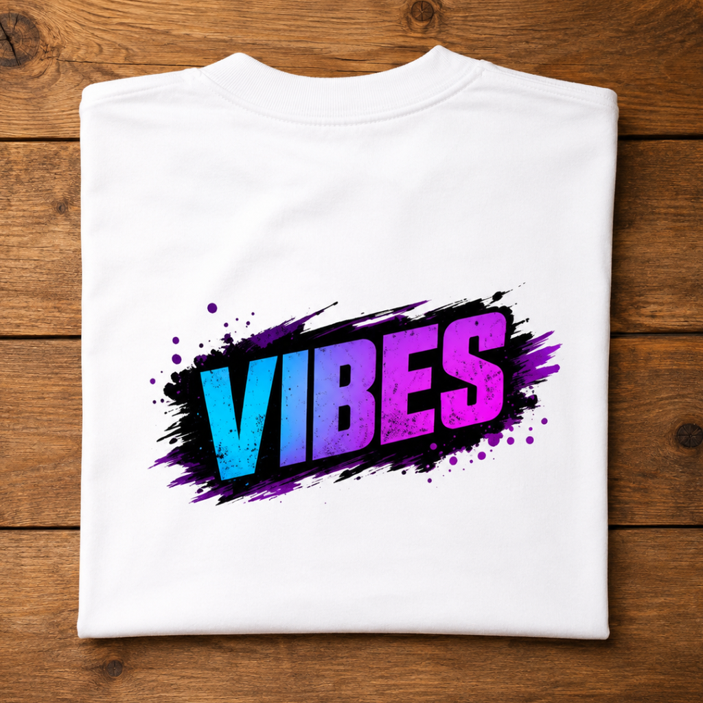 VIBES - Unisex Oversized Graphic T-Shirt