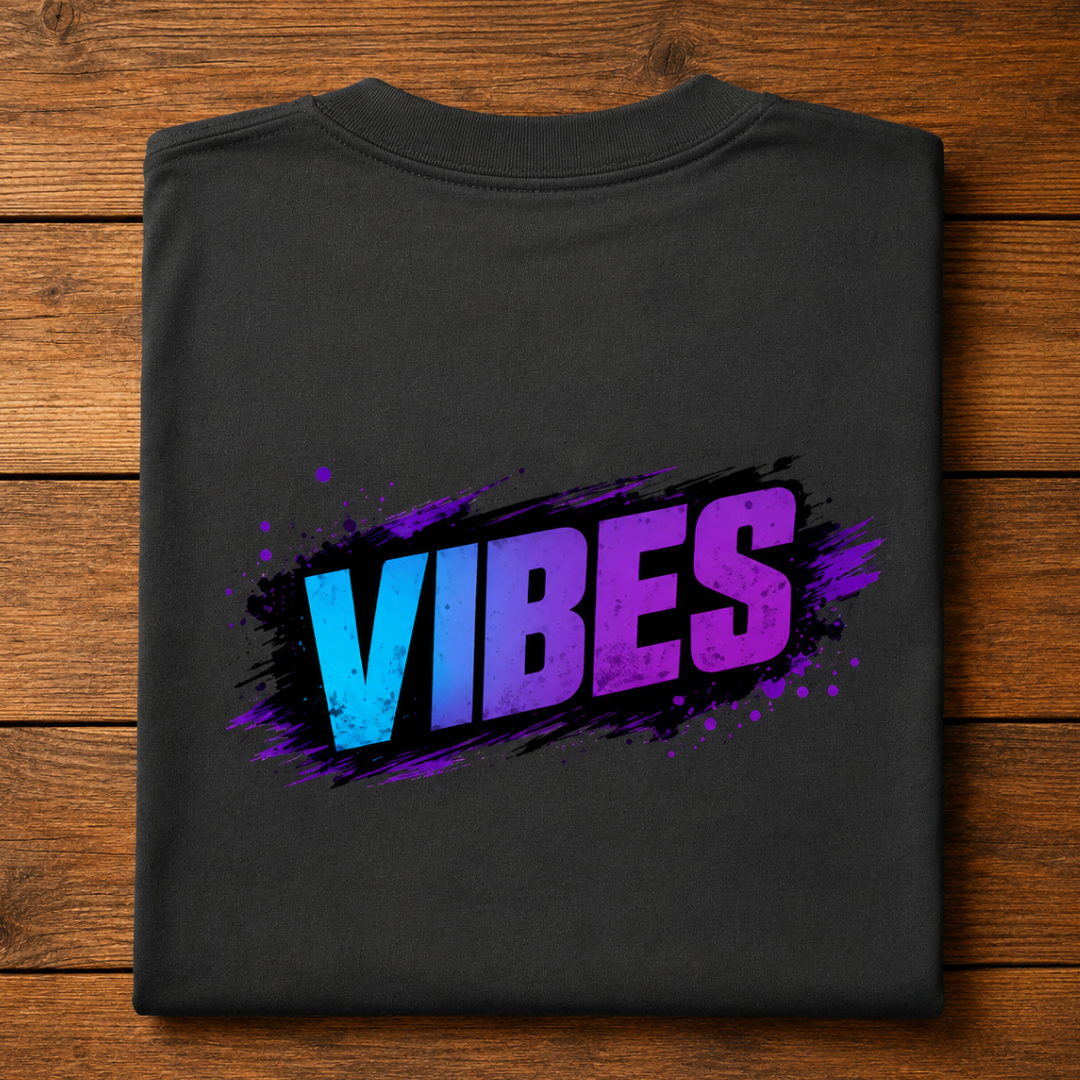 VIBES - Unisex Oversized Graphic T-Shirt