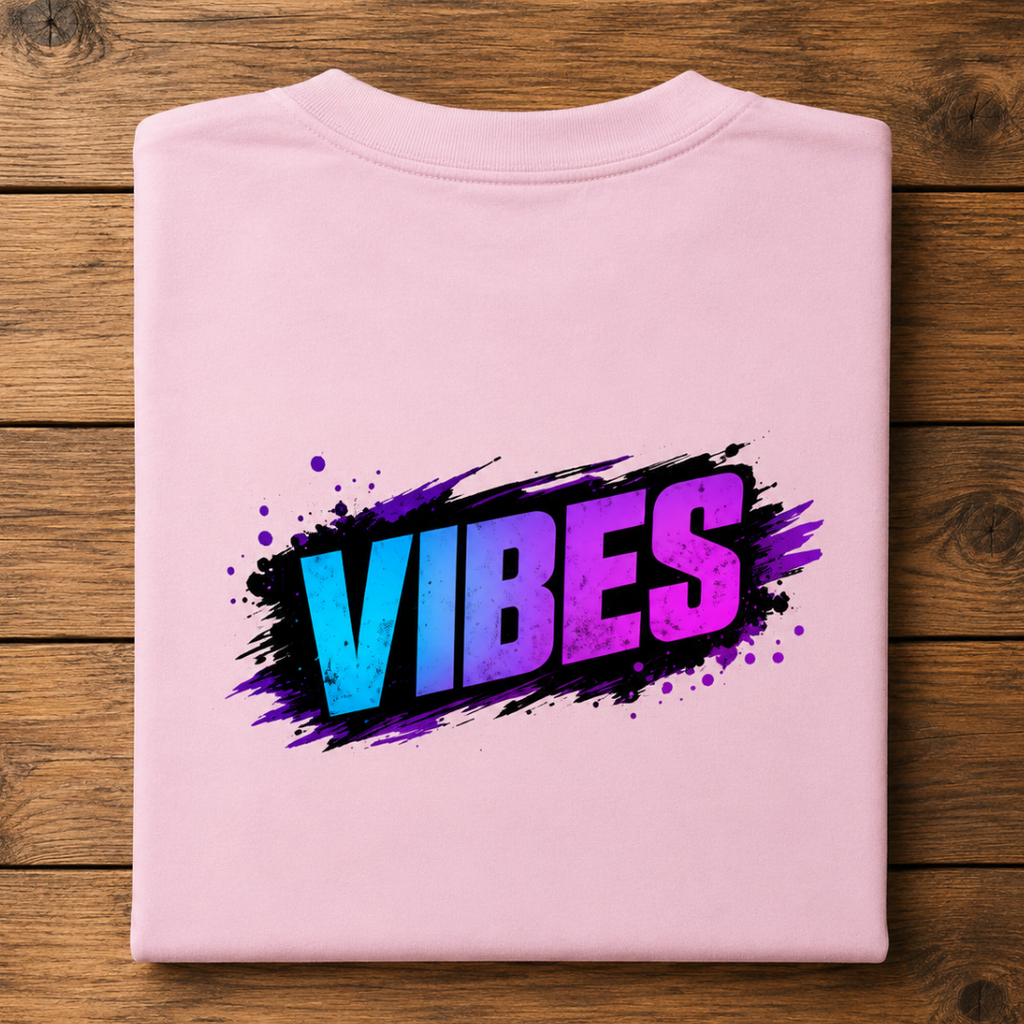 VIBES - Unisex Oversized Graphic T-Shirt