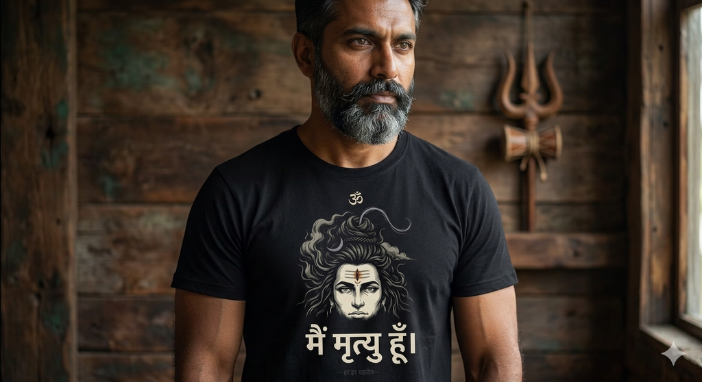 Short Sleeve Black Mahadev T-Shirt