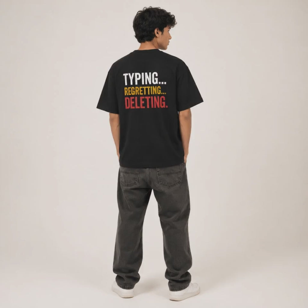Typing... Regretting... Deleting. Unisex Graphic T-Shirt
