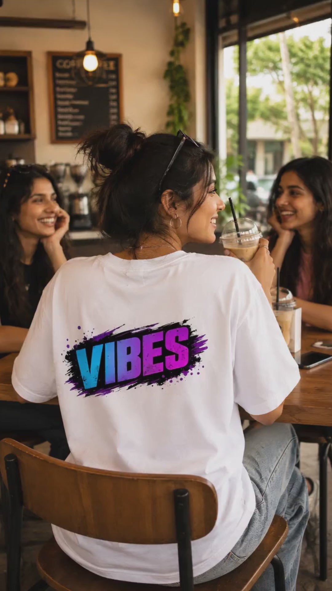 VIBES - Unisex Oversized Graphic T-Shirt